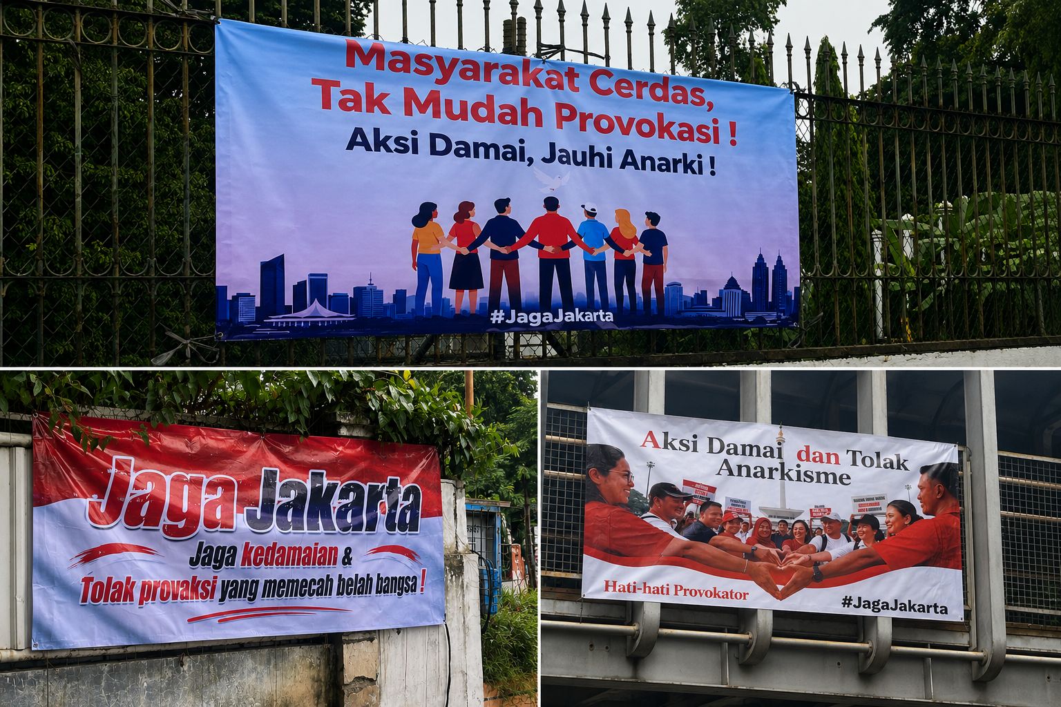 Spanduk Jaga Jakarta Di Sudut Ibukota